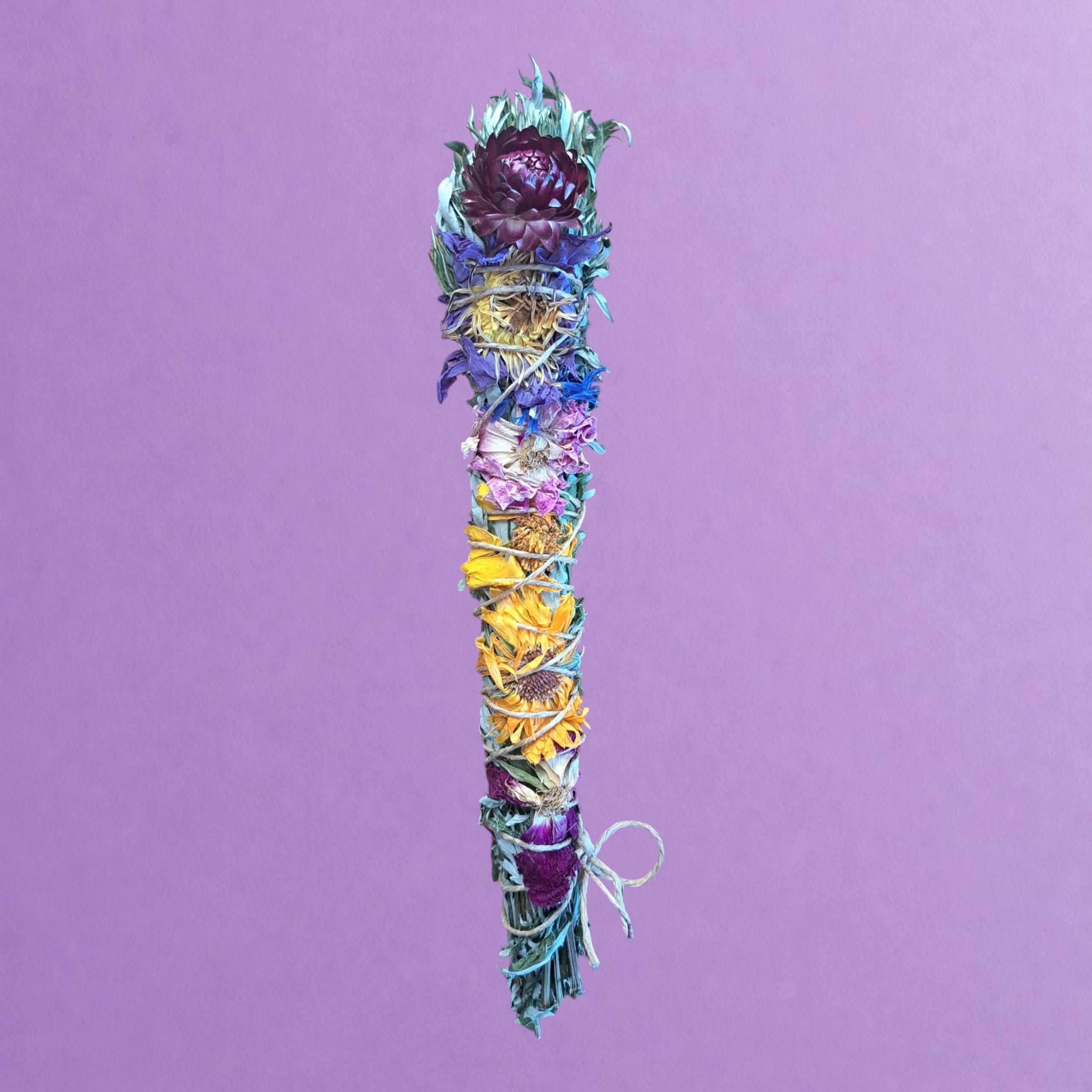 Couronne — Armoise, Rose, Calendula, Chrysanthème & Lotus bleu